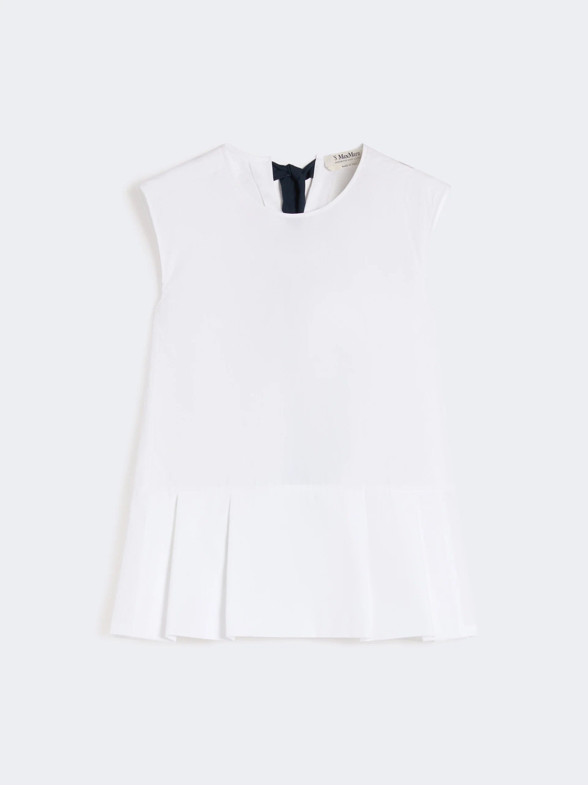 Cotton poplin top - WHITE - 1