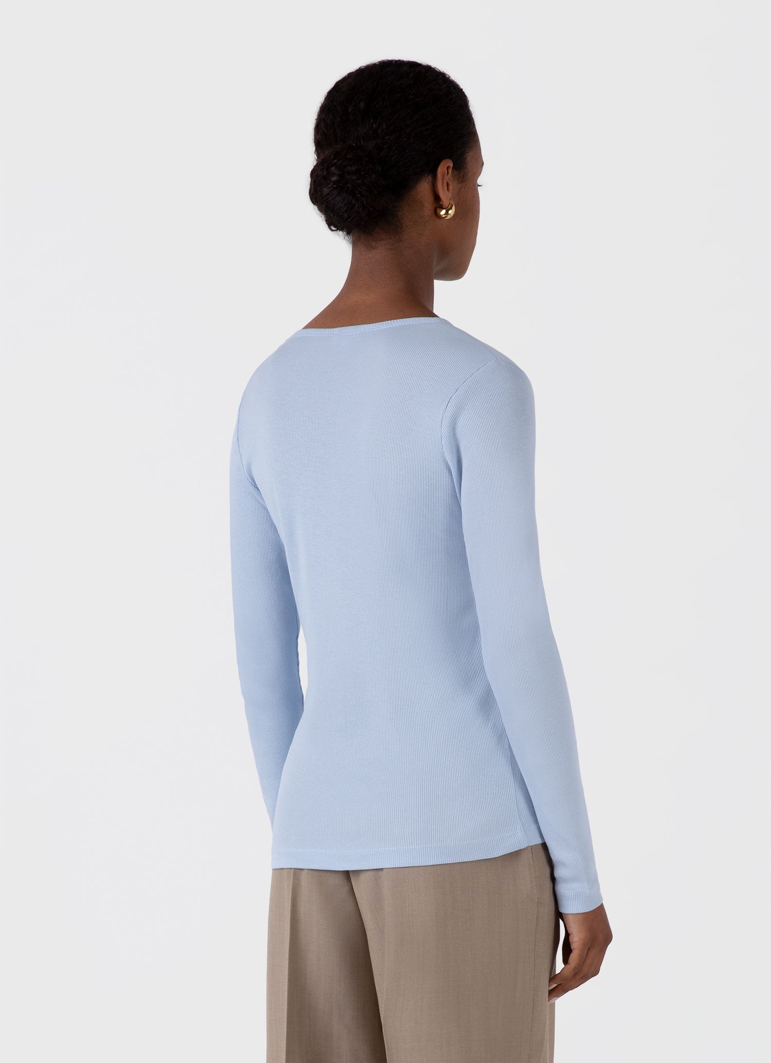 Long Sleeve Ribbed T‑shirt - 3