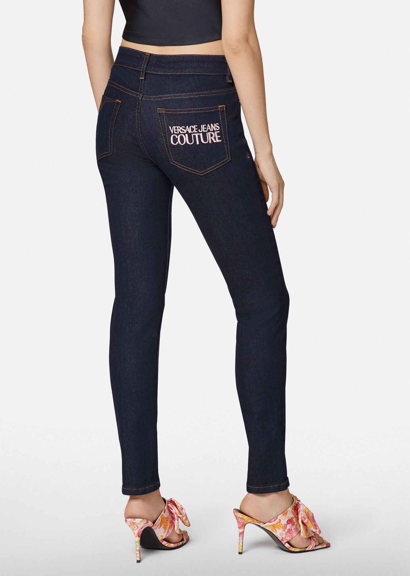 Logo Embroidered Skinny Jeans - 3