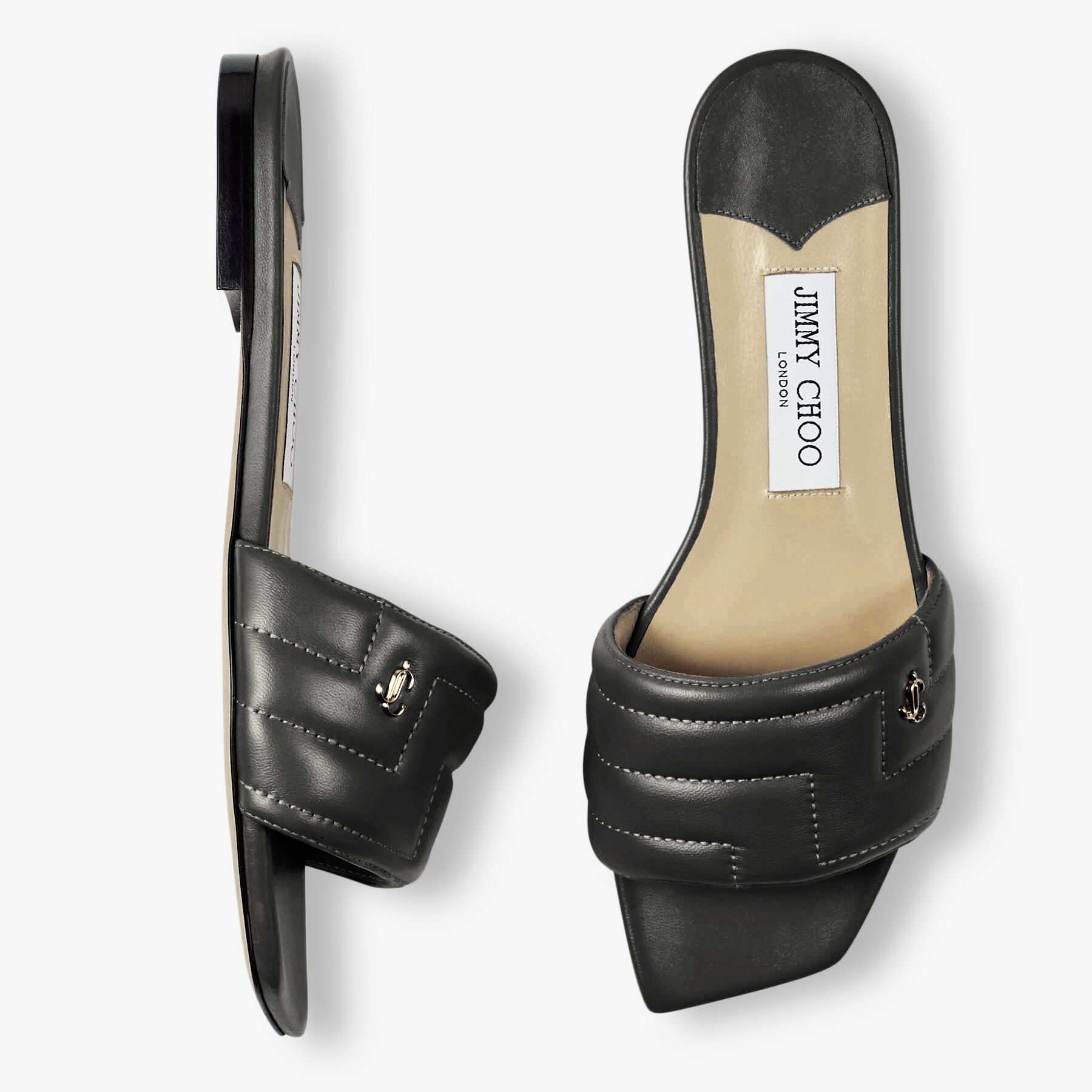 Themis Flat
Black Avenue Nappa Leather Flat Sandals - 4