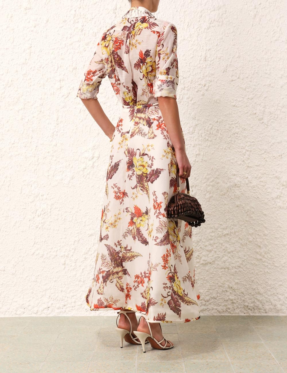 MATCHMAKER FLORAL FLARE SKIRT - 4