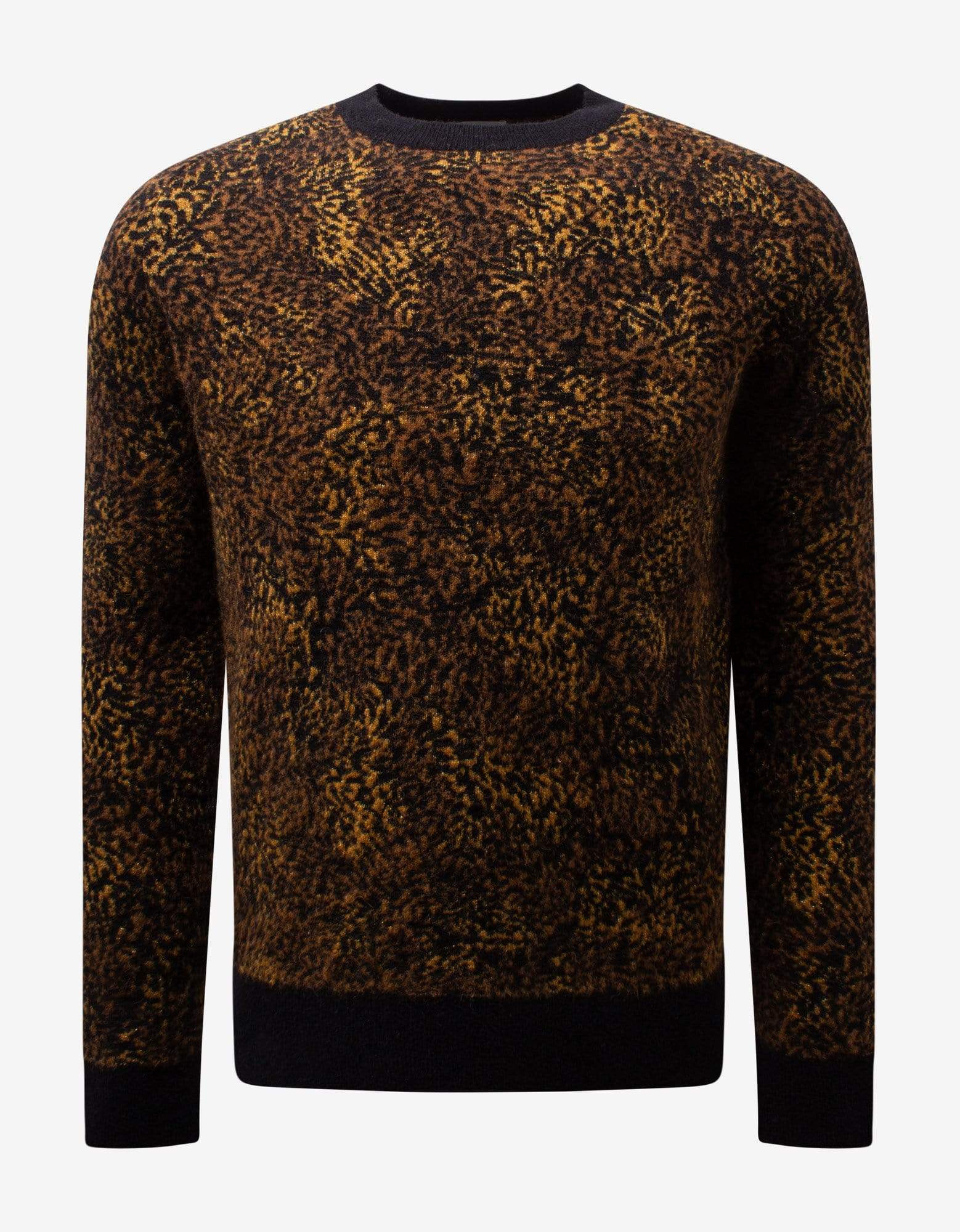 Saint Laurent Leopard Print Wool-Blend Sweater - 1