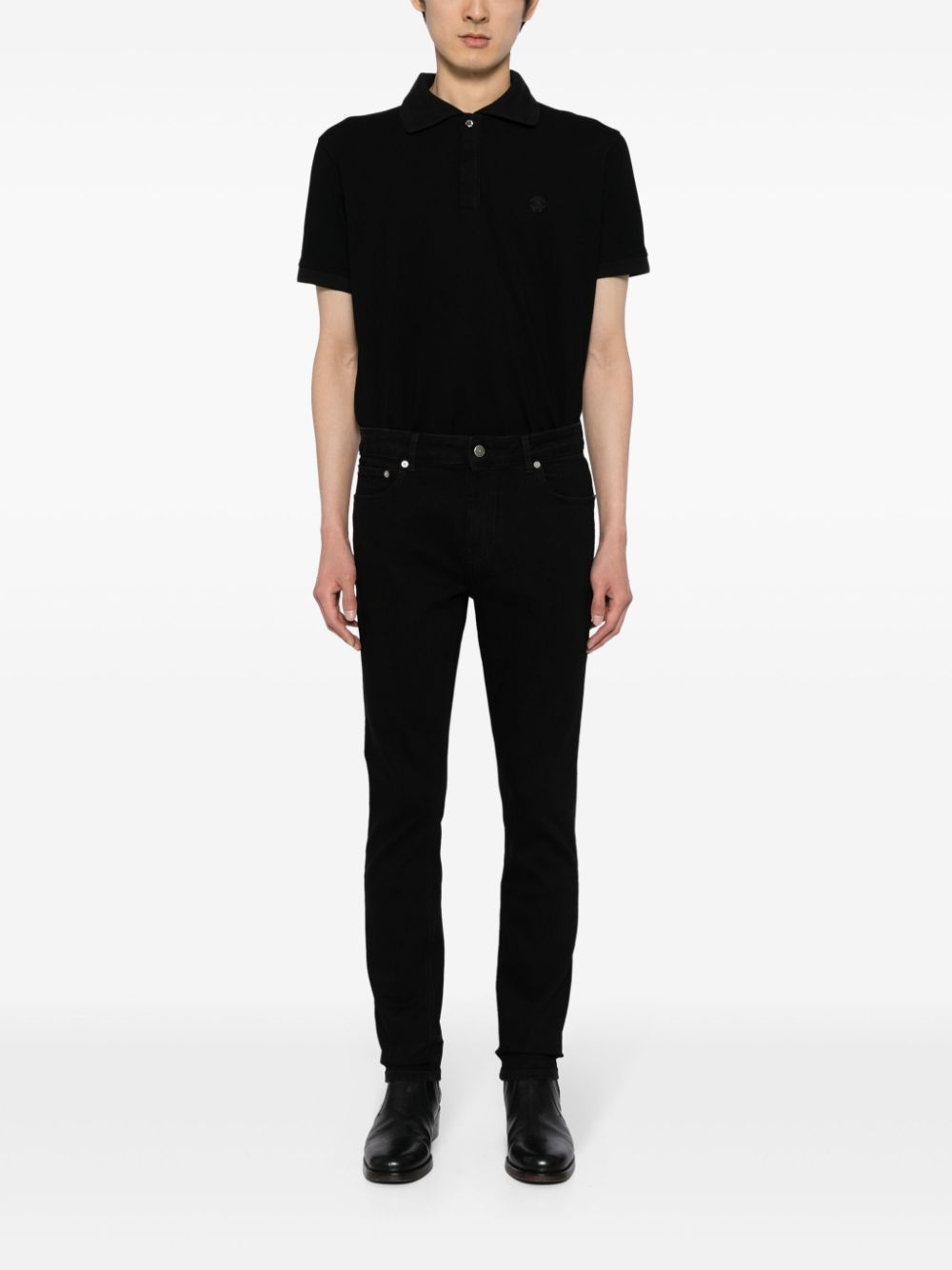 logo-embroidered polo shirt - 2