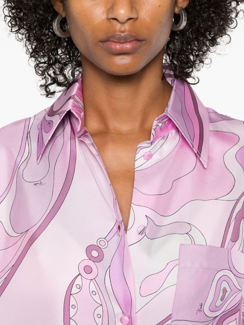 Orchidee-print shirt - 5