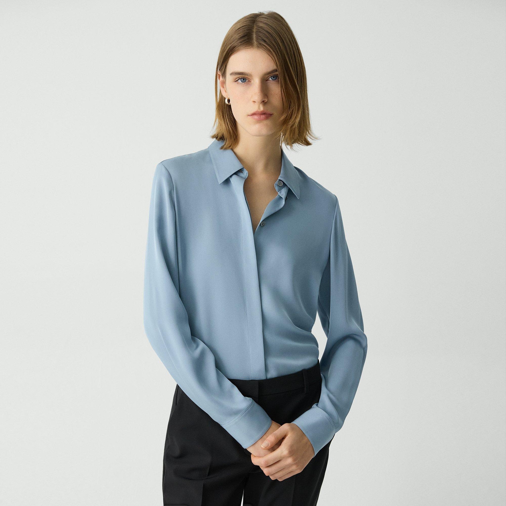 Fitted Shirt in Silk Georgette - 2