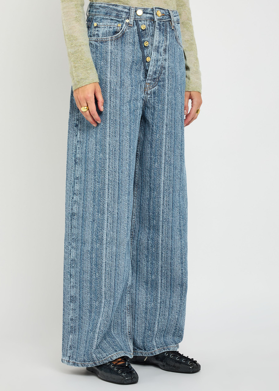 Ganni Stripe Wide-leg Jeans - 2