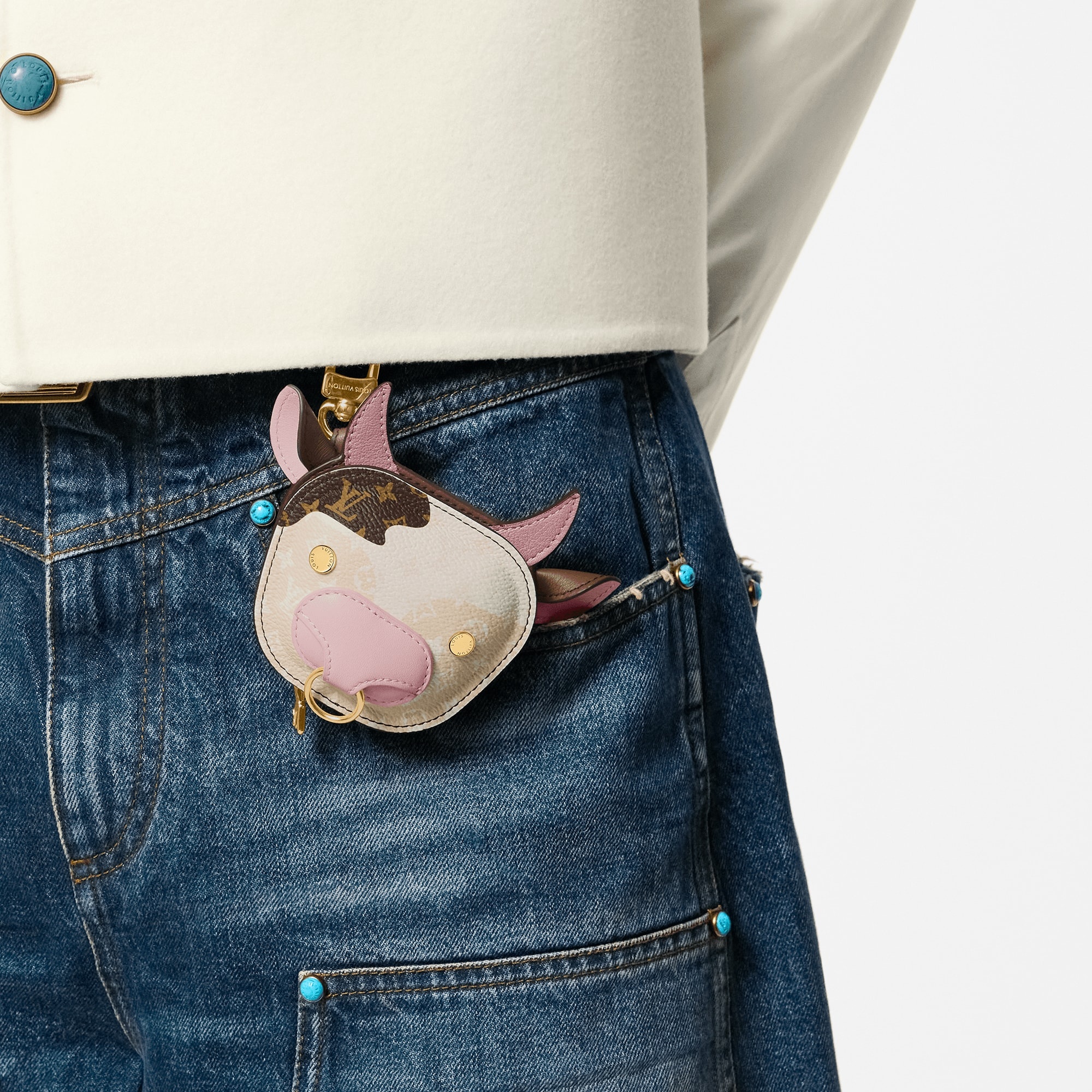 Cow Pouch Bag Charm - 4