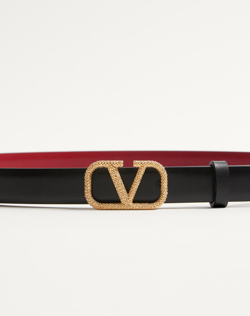 Valentino VLOGO SIGNATURE REVERSIBLE BELT IN 20 MM CALFSKIN outlook