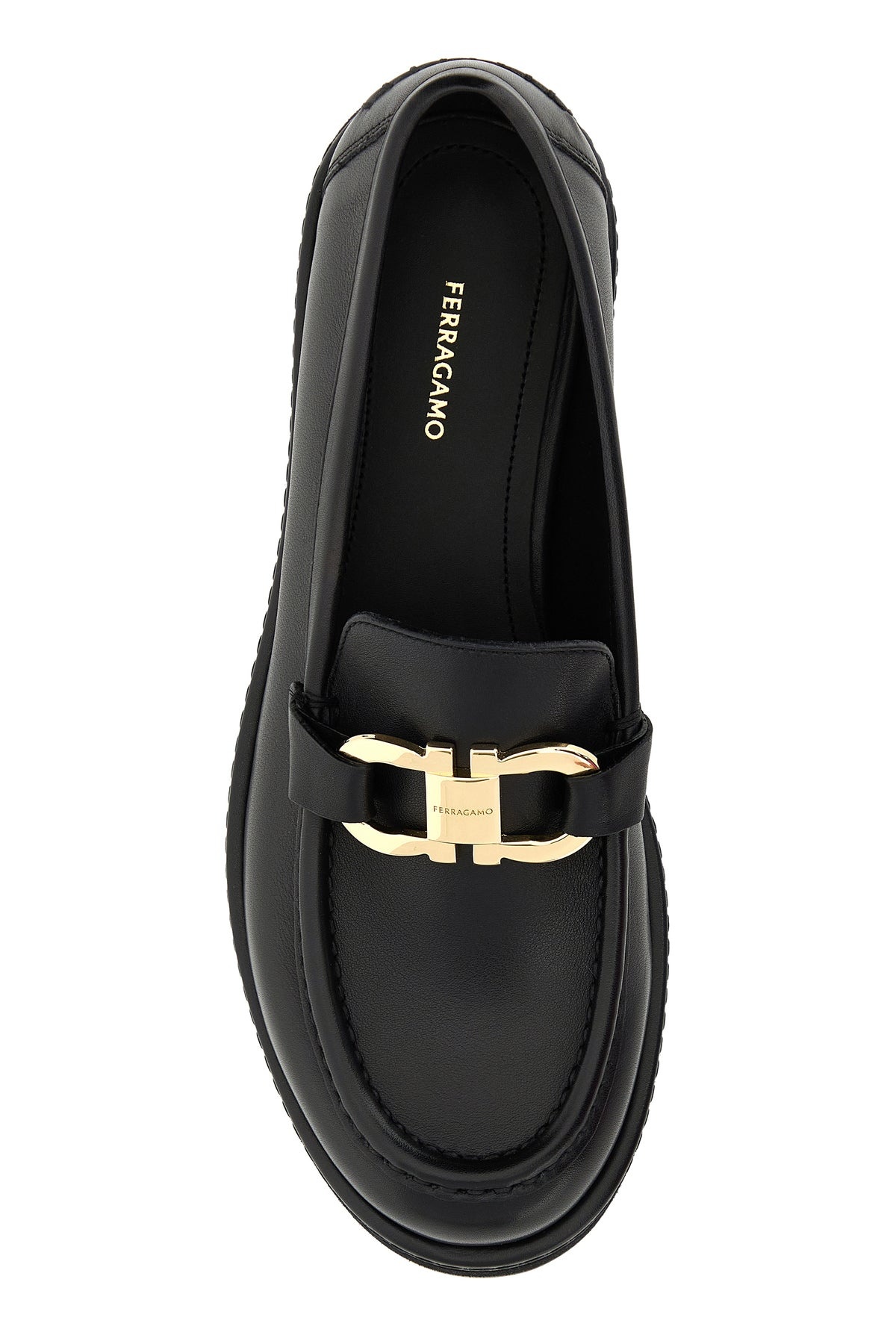 Black leather Maryan loafers - 4