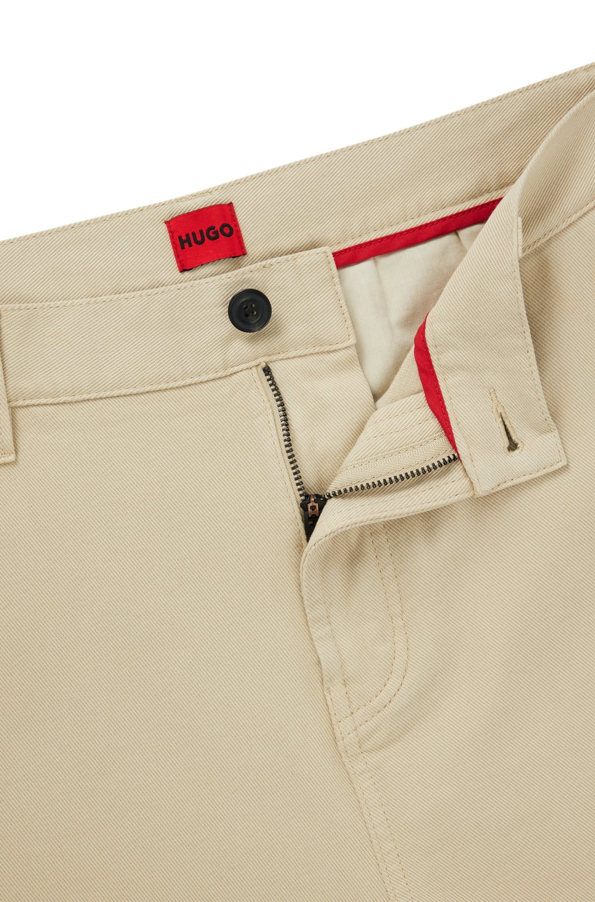 TAPERED-FIT REGULAR-RISE TROUSERS IN COTTON TWILL - 6