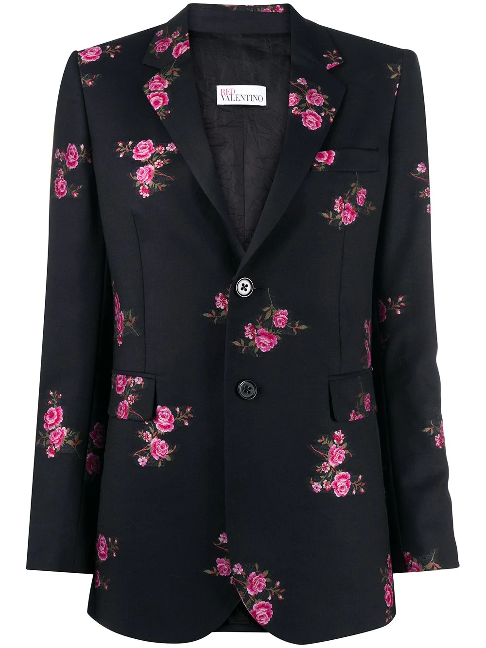 floral print single-breasted blazer - 1