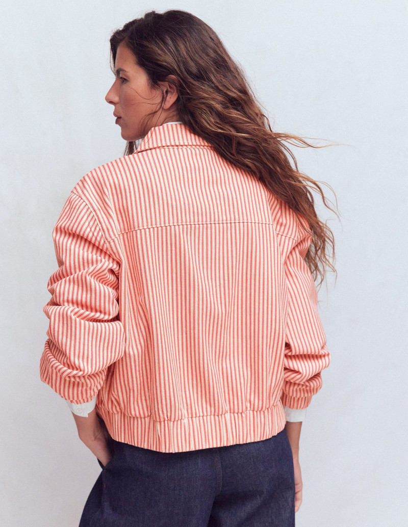 Harrington Jacket-Red Tram Stripe 4