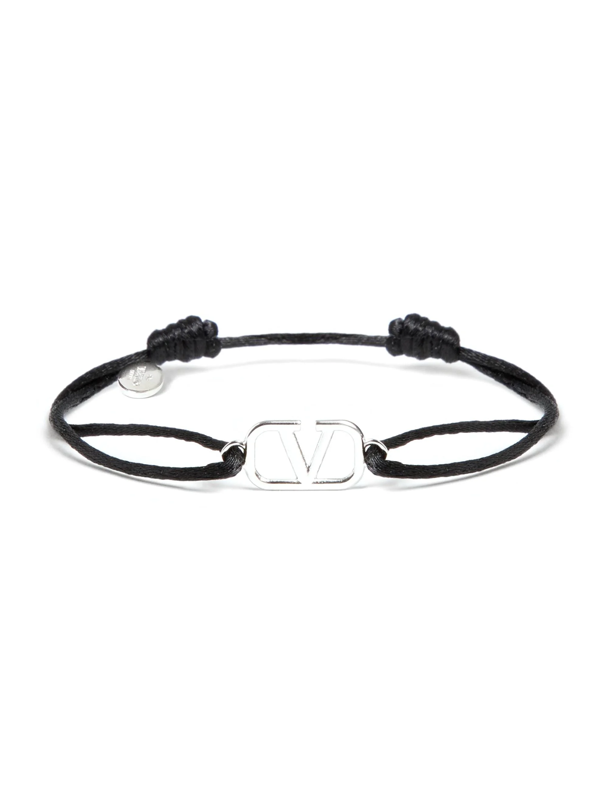 Men's Vlogo Signature Cotton Bracelet - Black - 1