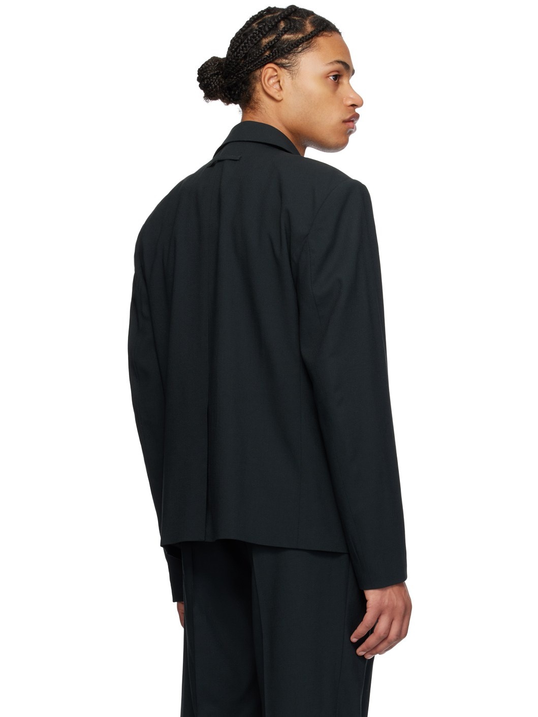Navy Tailored Blazer - 3