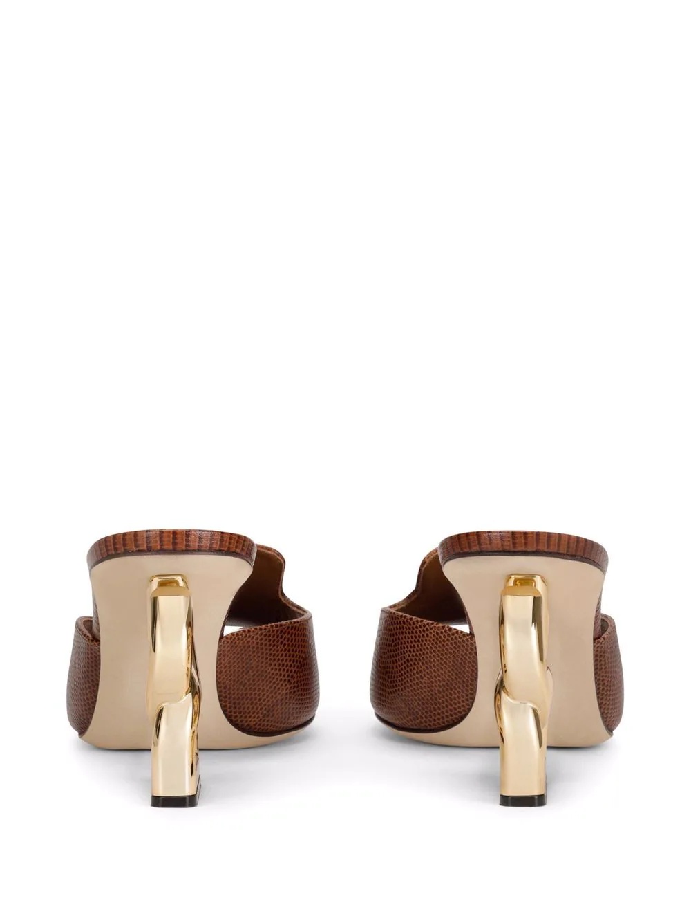 DG heel lizard-effect sandals - 3