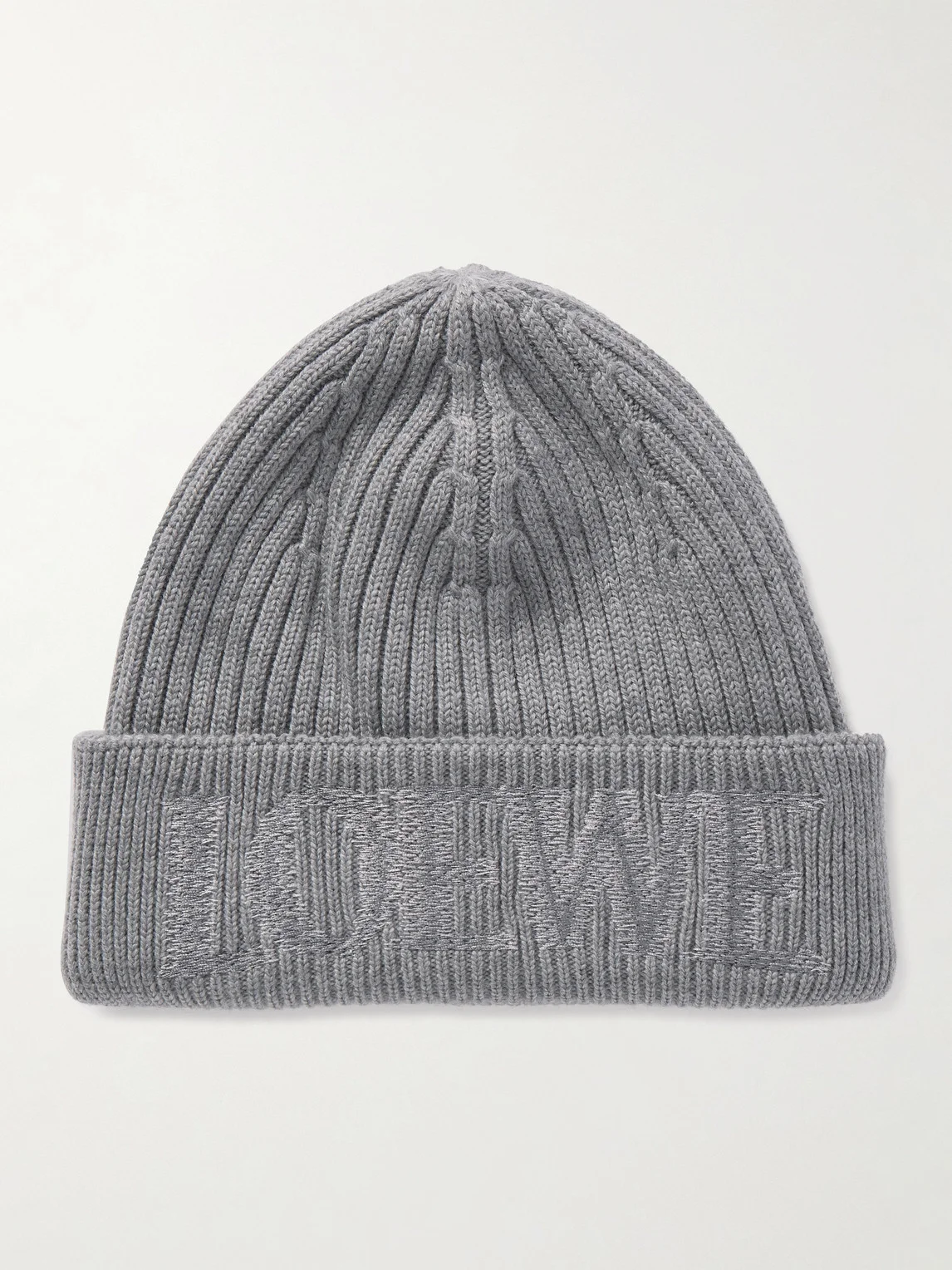 Logo-Embroidered Ribbed Wool Beanie - 1
