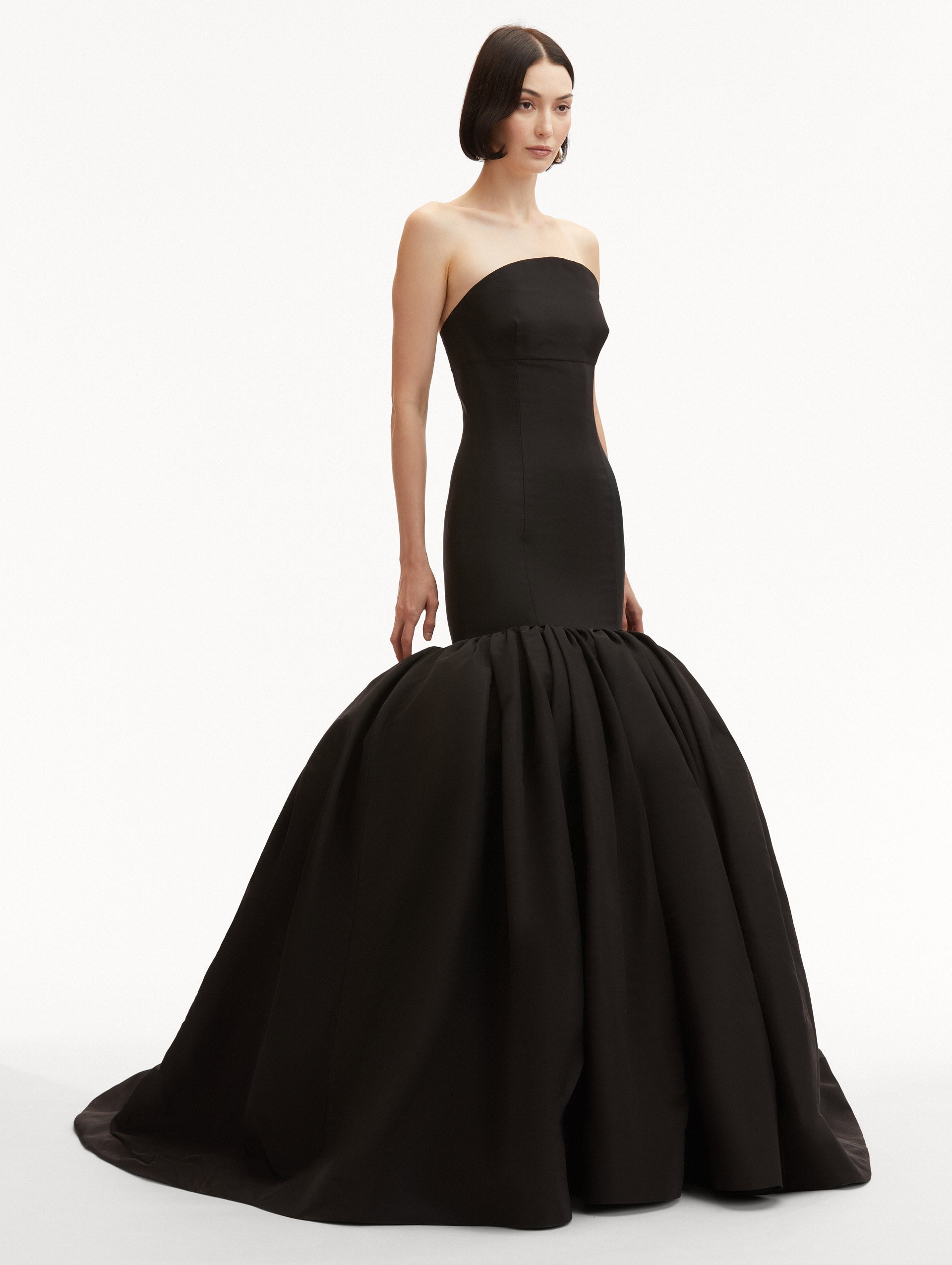 SILK FAILLE MERMAID GOWN - 4