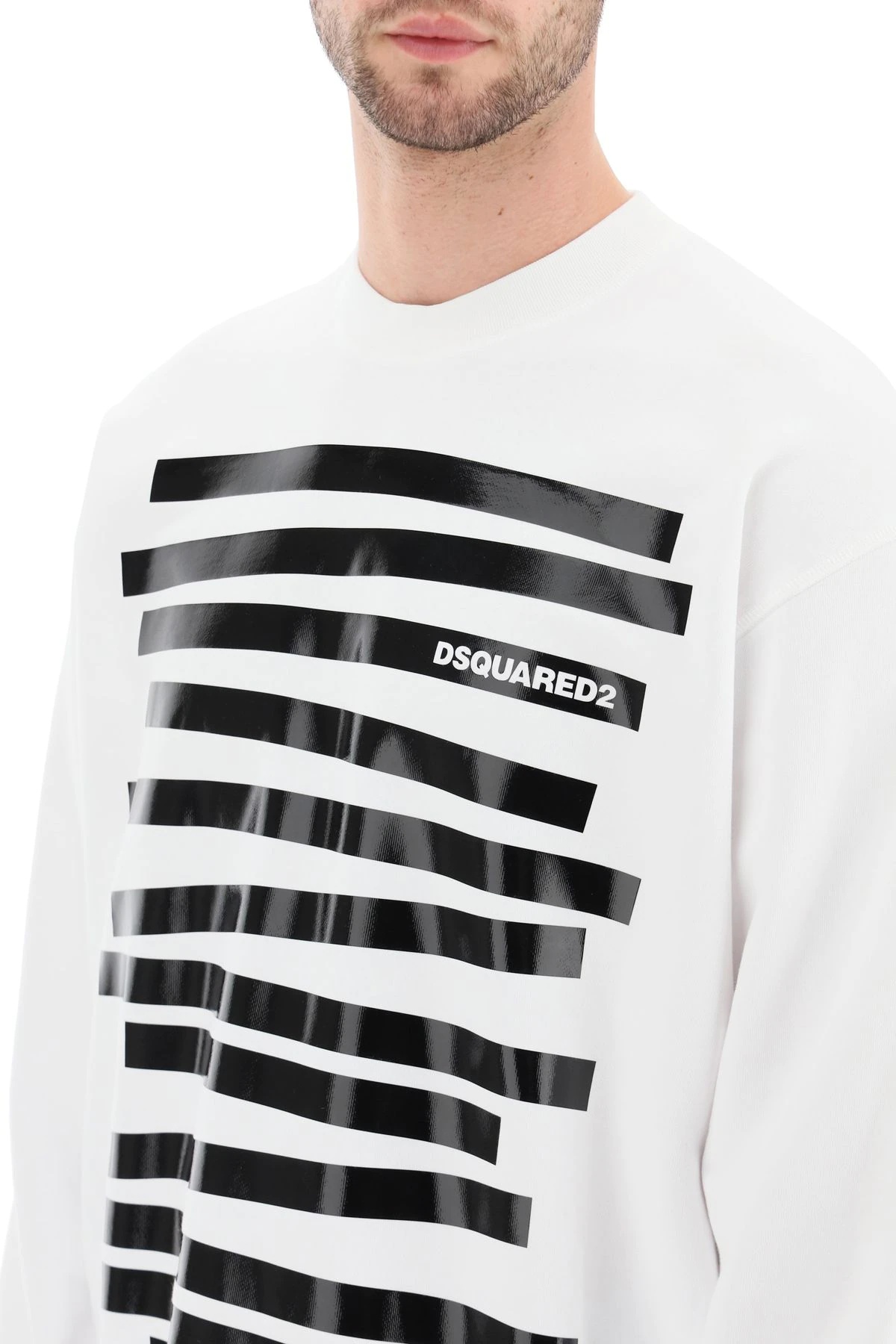 SWEATSHIRT WITH STRIPES AND LOGO - 5