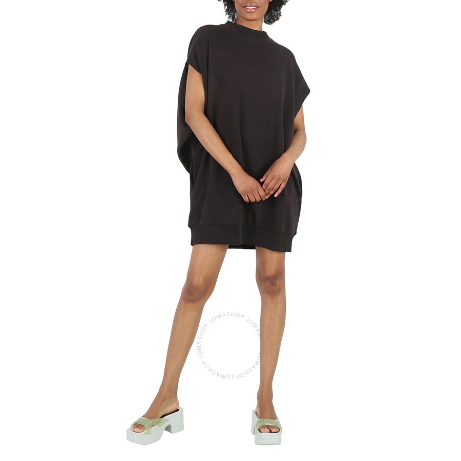 MM6 Maison Margiela Ladies Black Cut-Out Sleeve Sweatshirt Dress - 4