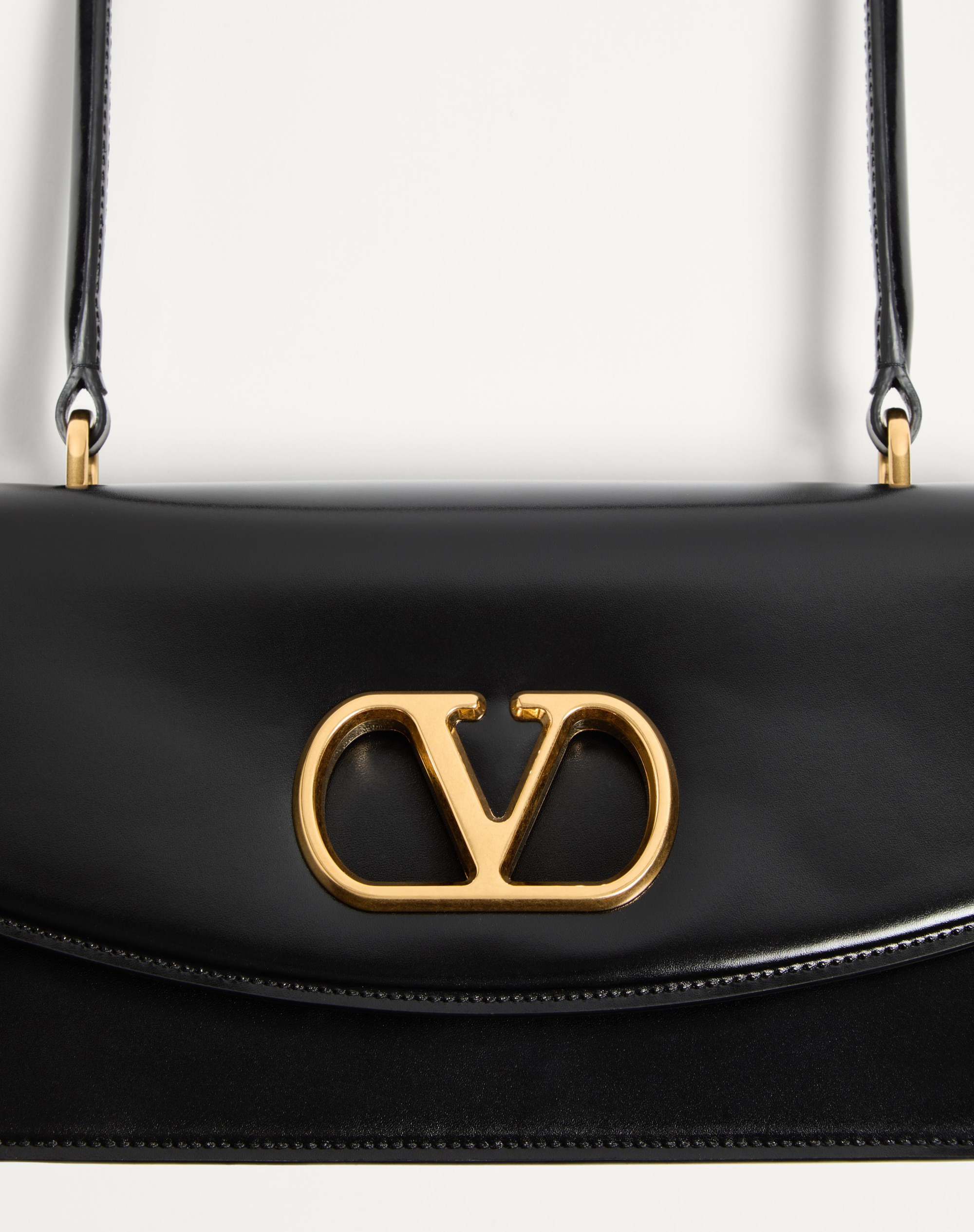 VALENTINO GARAVANI VAIN BAG WITH HANDLE IN SHINY CALFSKIN - 7