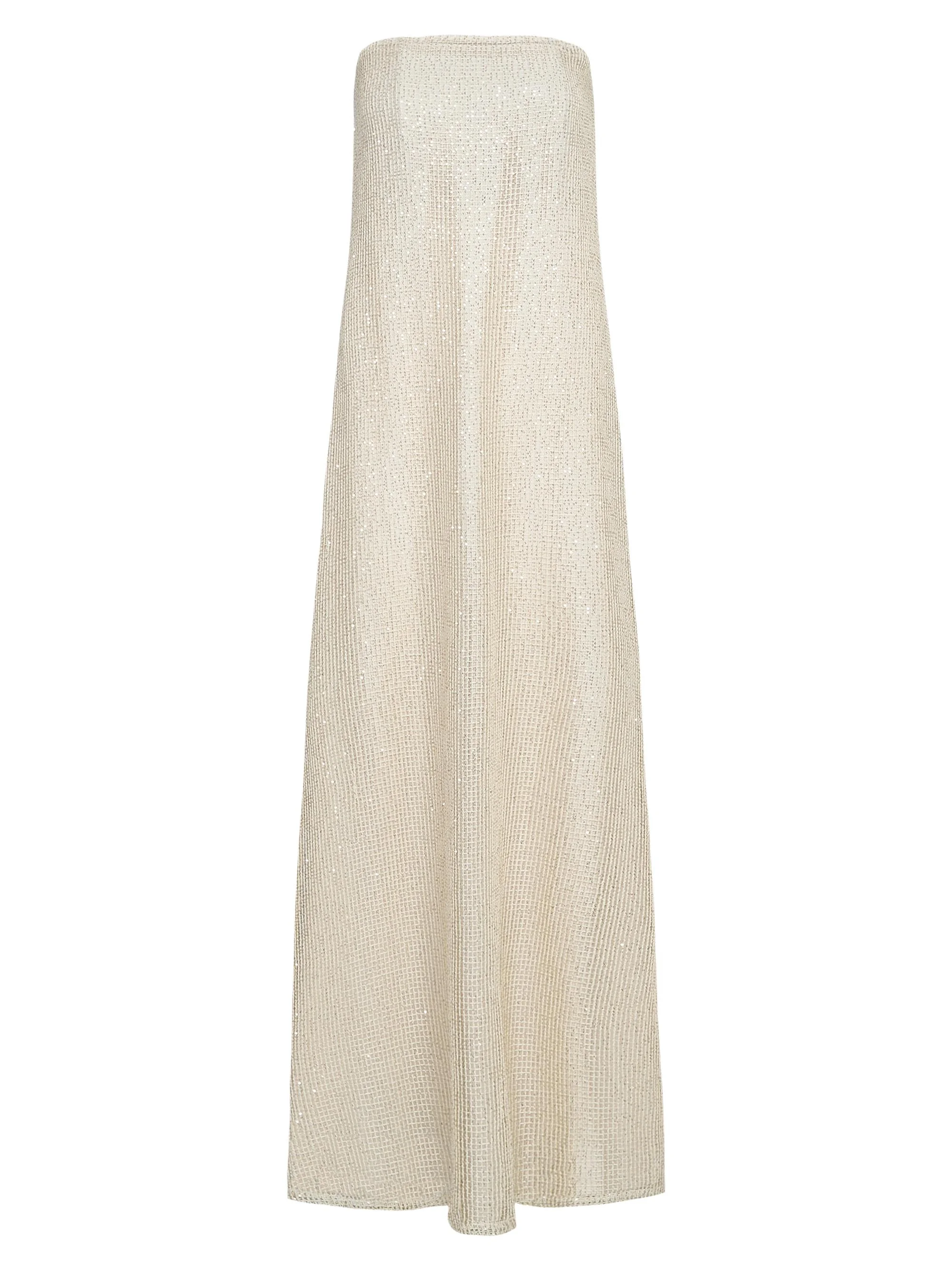 Women's Carolyns Sequin Strapless Gown - Ivory Gold - 1