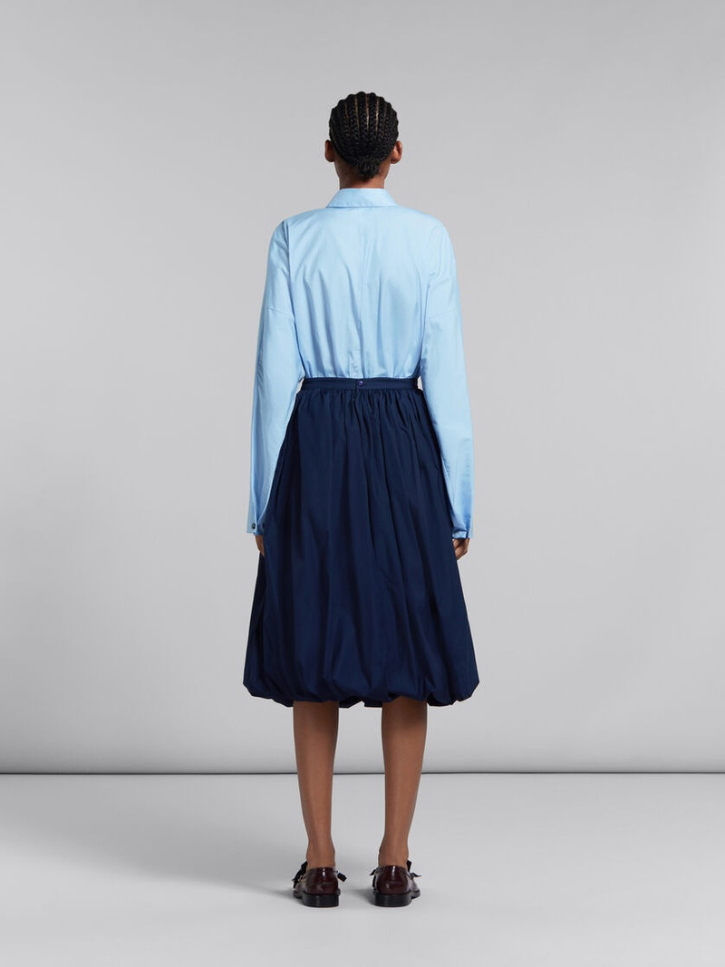 DEEP BLUE BIO POPLIN BALLOON MIDI SKIRT 3