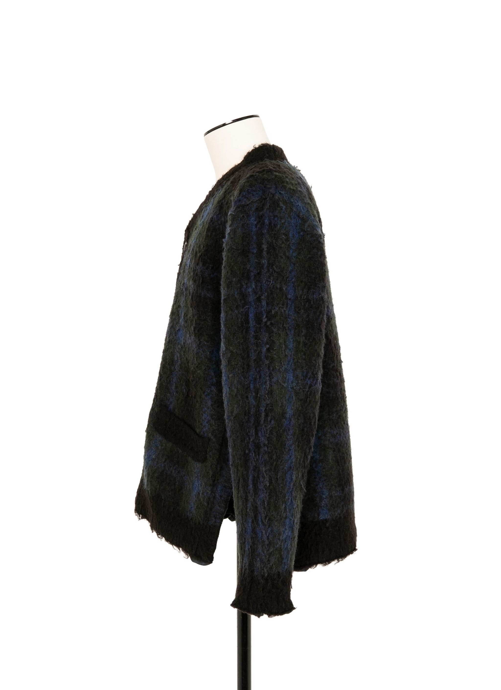 Plaid Knit Cardigan - 3