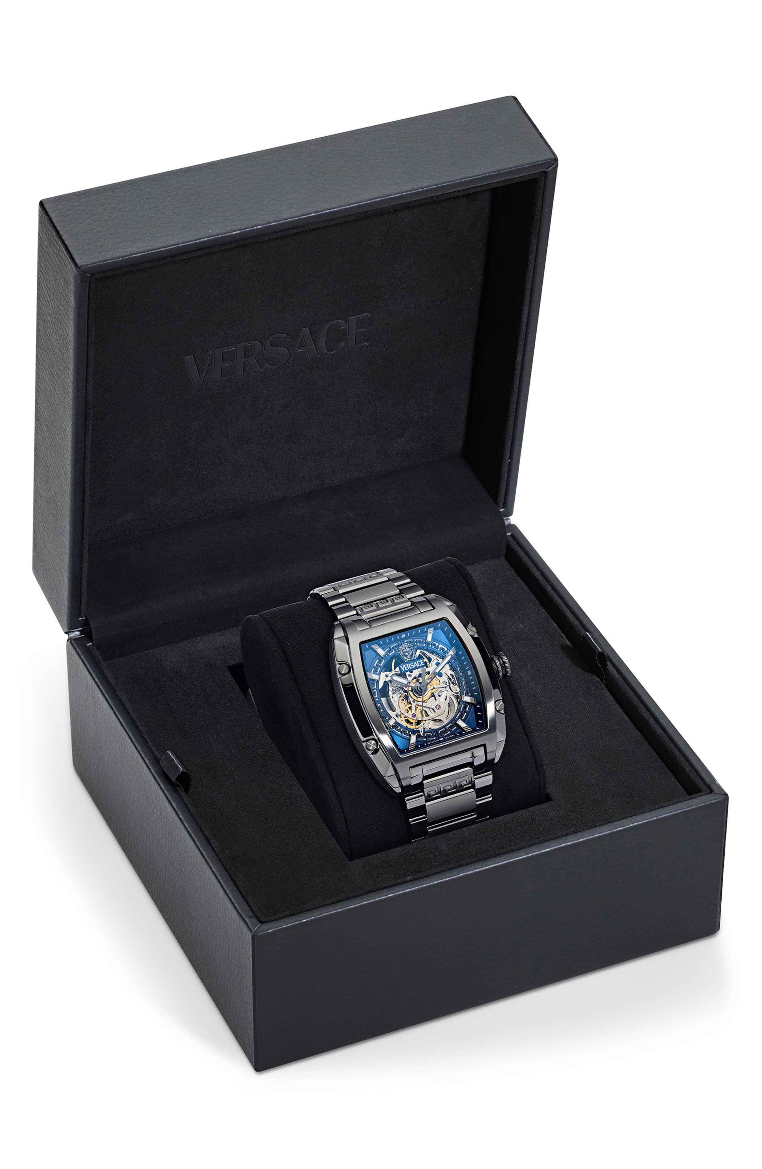 Versace Dominus Bracelet Watch, 42mm in Ip Gunmetal at Nordstrom - 5