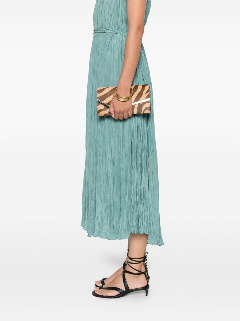 JIMMY CHOO Emmie zebra-print clutch bag outlook
