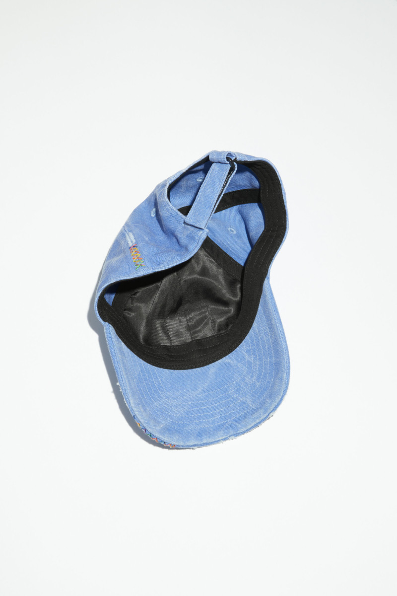 Leather Face patch cap - Powder blue 4