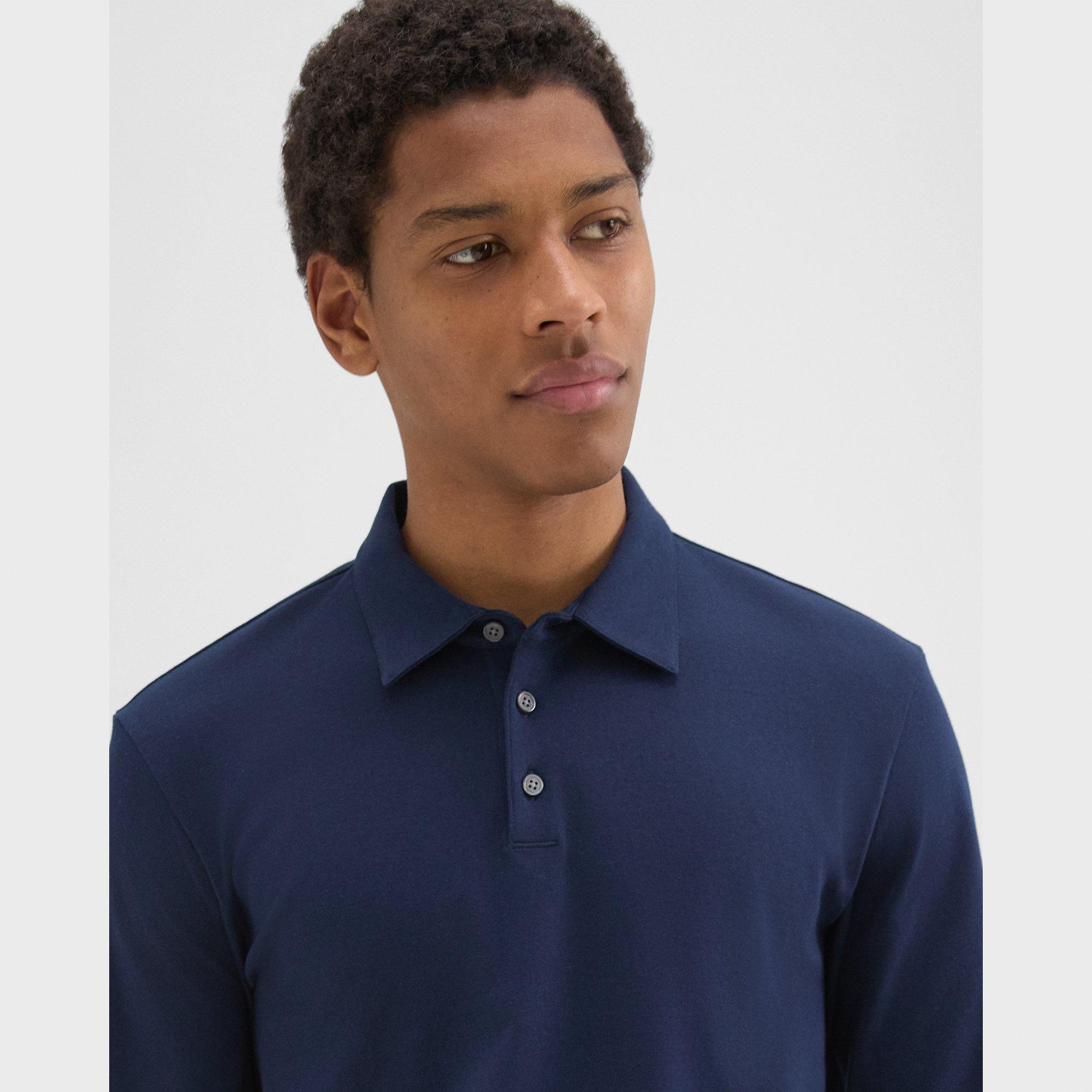Long-Sleeve Polo Shirt in Cotton Jersey - 5