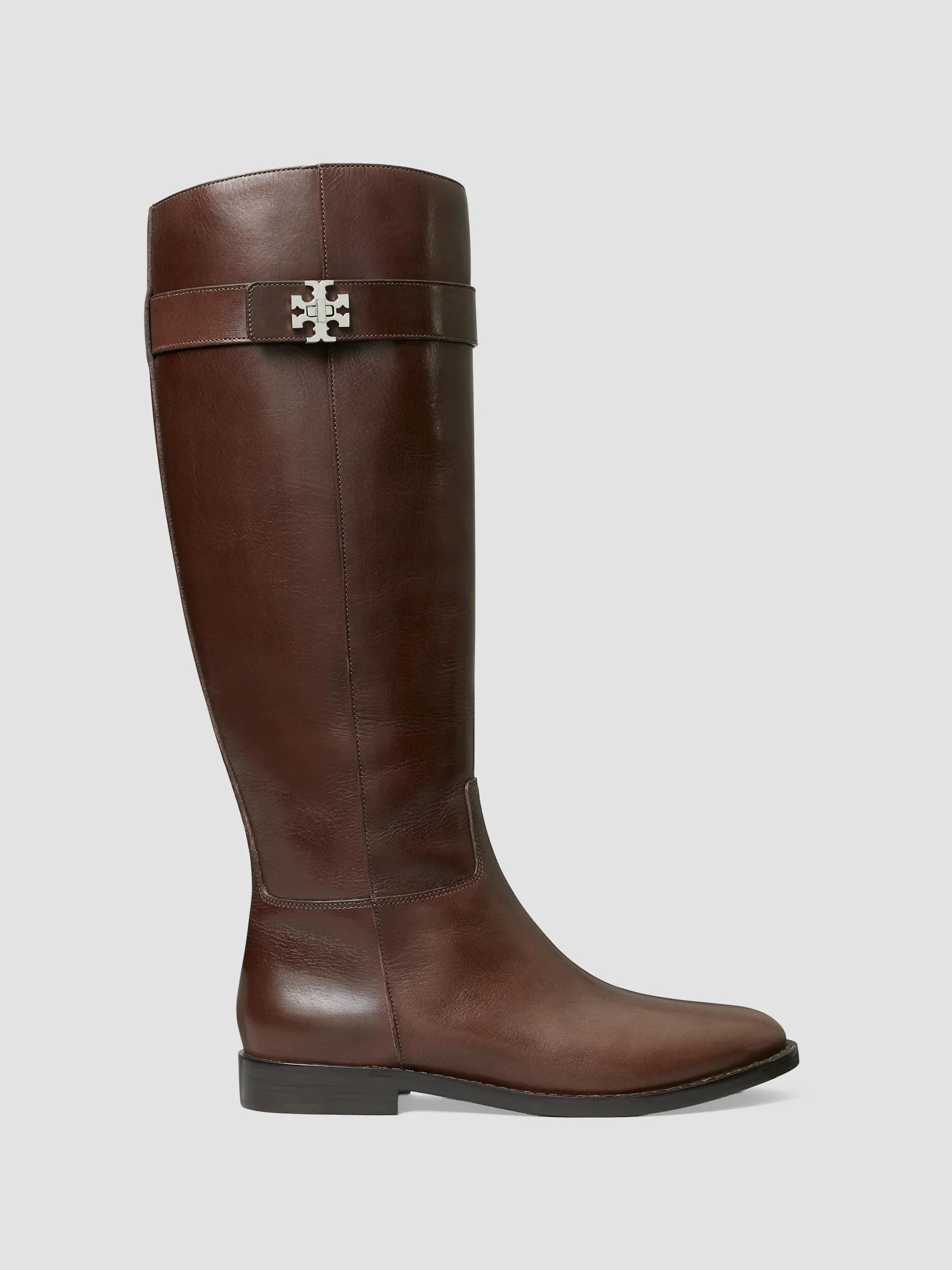 Women's Turnlock Leather Riding Boots - Tmoro - 1