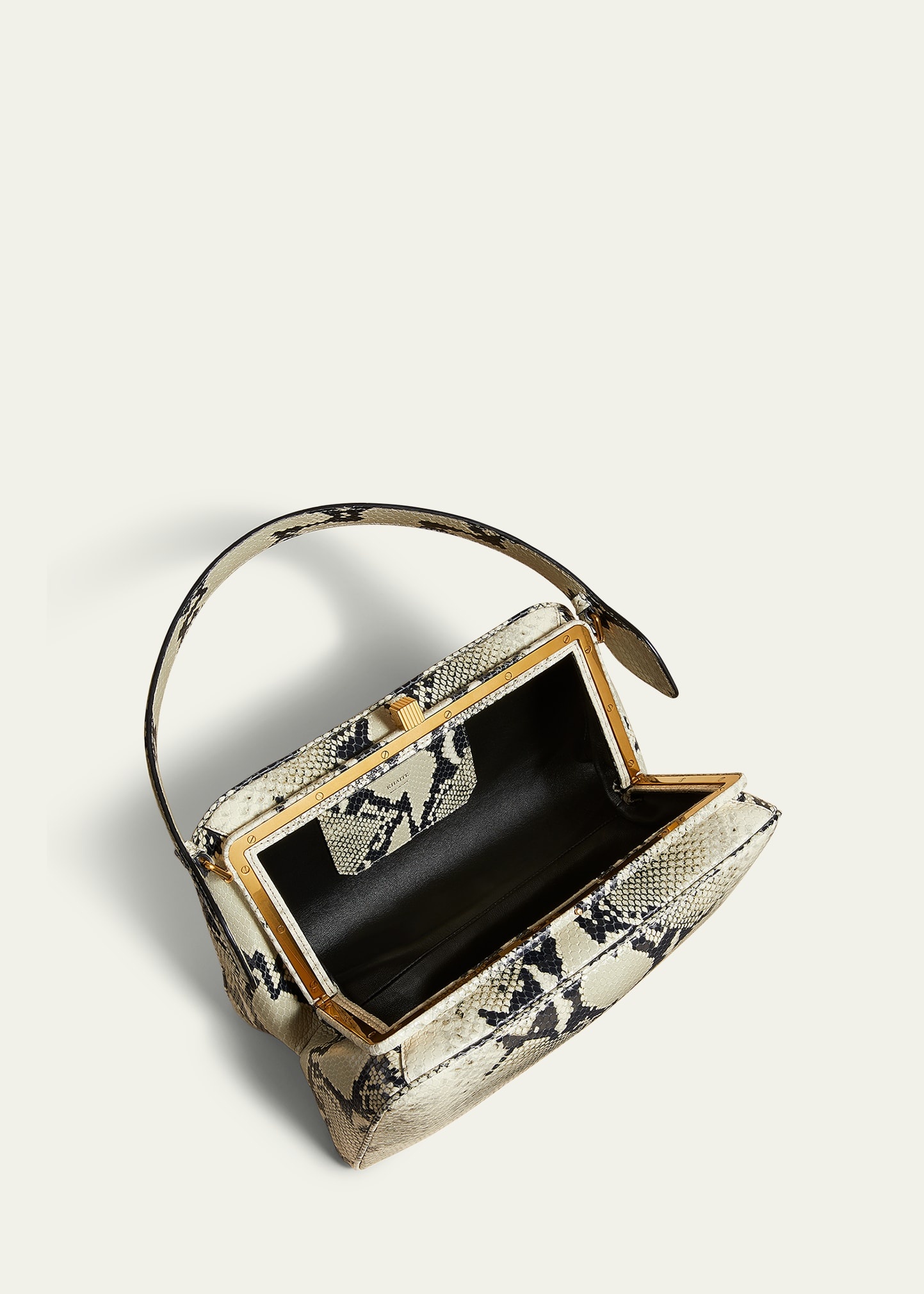 Cate Python-Embossed Leather Top-Handle Bag - 4