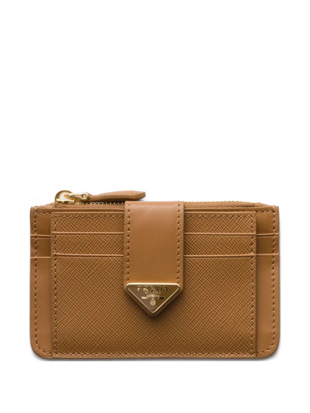 Saffiano and smooth leather card holder - 1