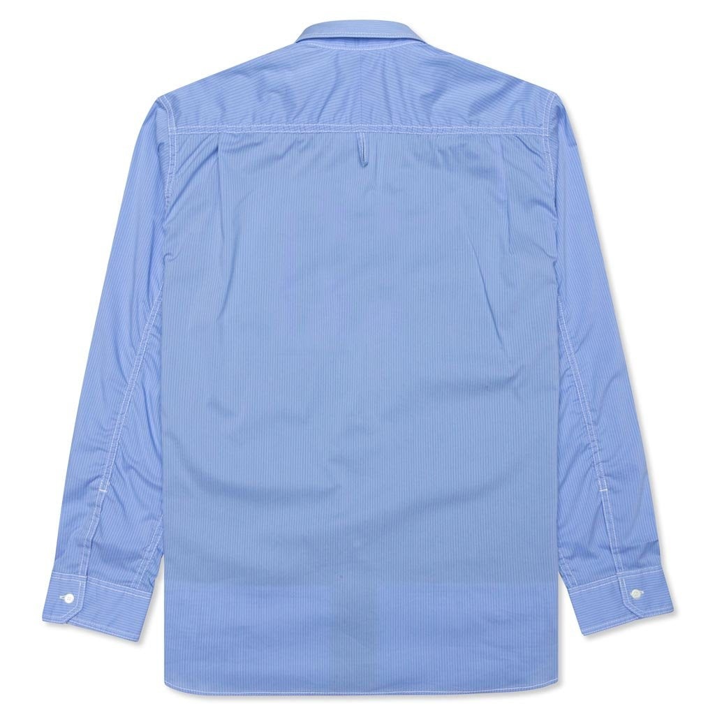 JUNYA WATANABE MAN MIXED FABRIC SHIRT - BLUE/NAVY - 2