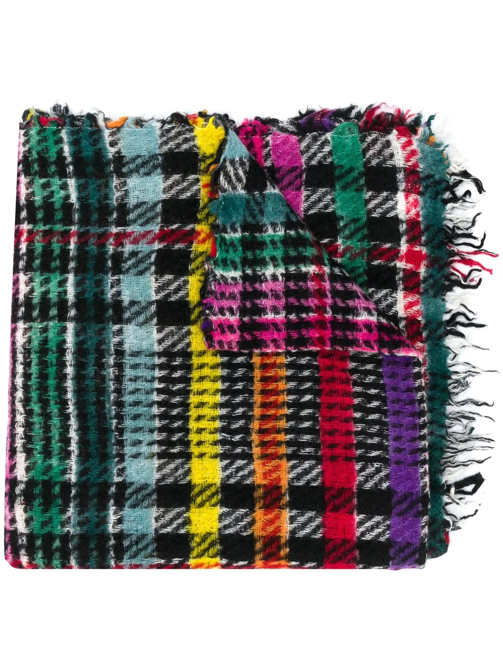 multicolour check scarf - 1