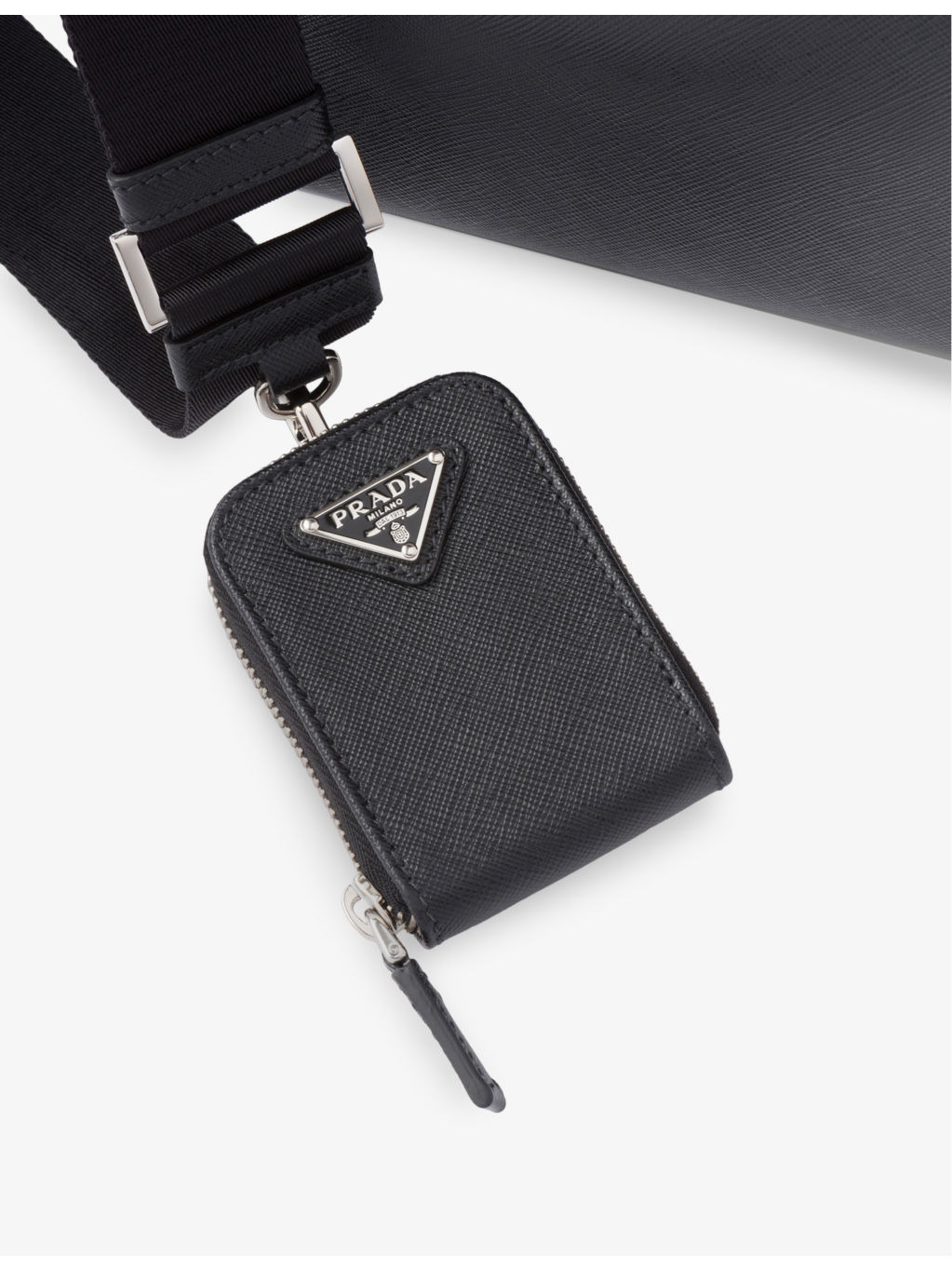 Logo-plaque Saffiano-leather shoulder bag - 6