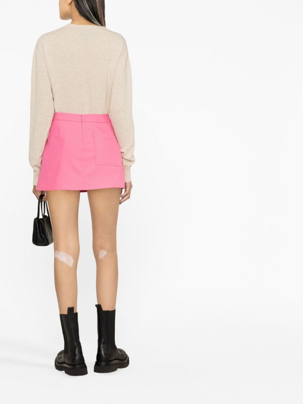stripe-detail A-line miniskirt - 4
