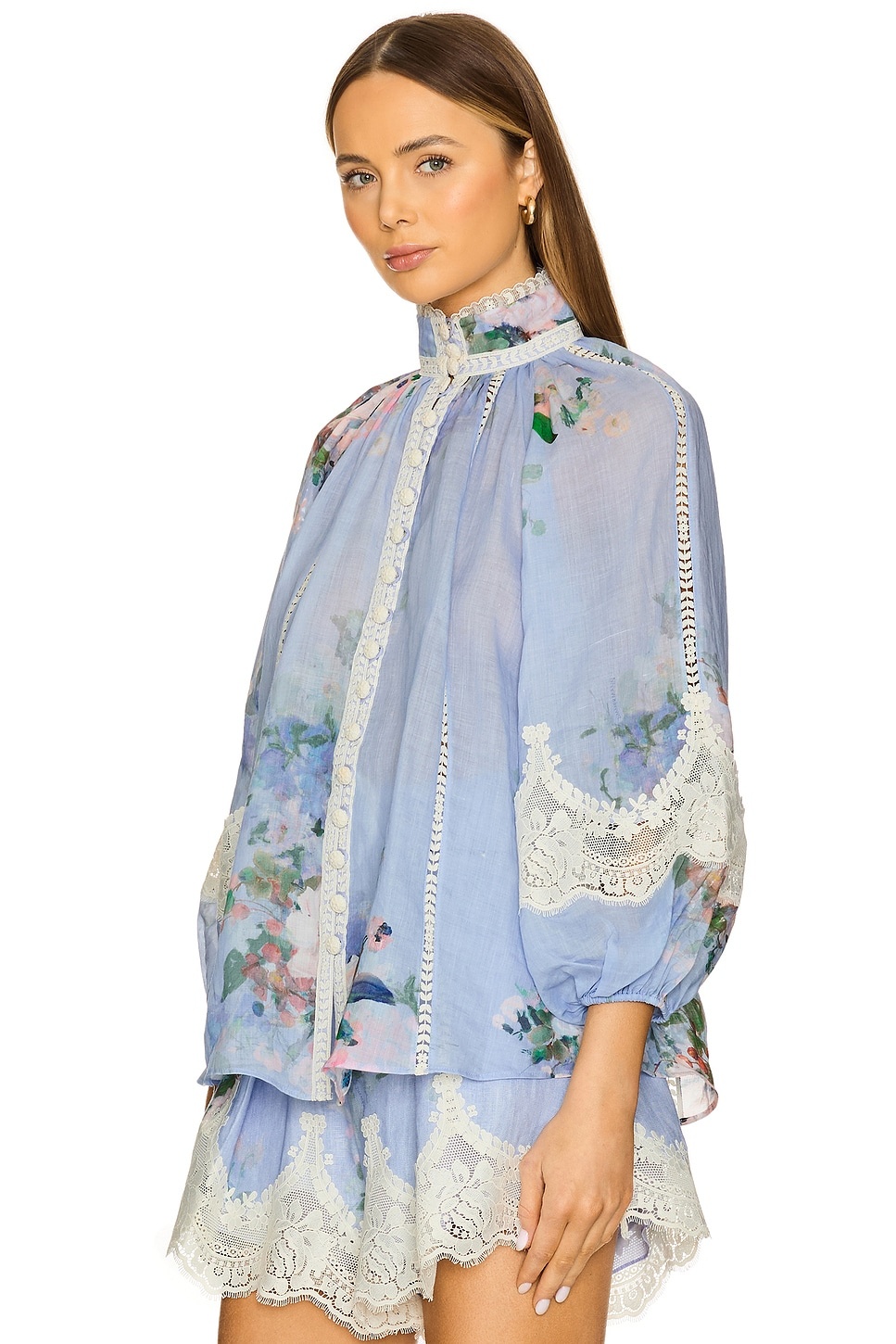 トップス Zimmermann Everley Lace Trim Blouse Zimmermann Everley Lace-Trim Blouse | Saks Fifth Avenue