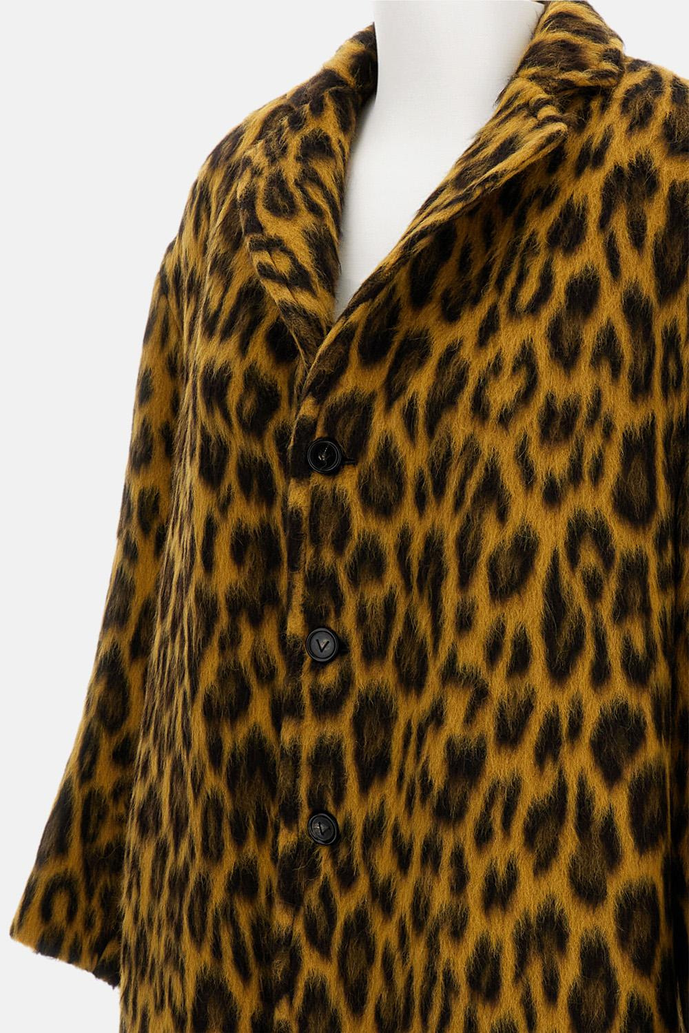 LEOPARD PRINT ALPACA COAT - 3