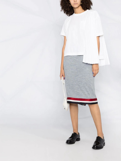 Thom Browne grosgrain ribbon hem midi skirt outlook