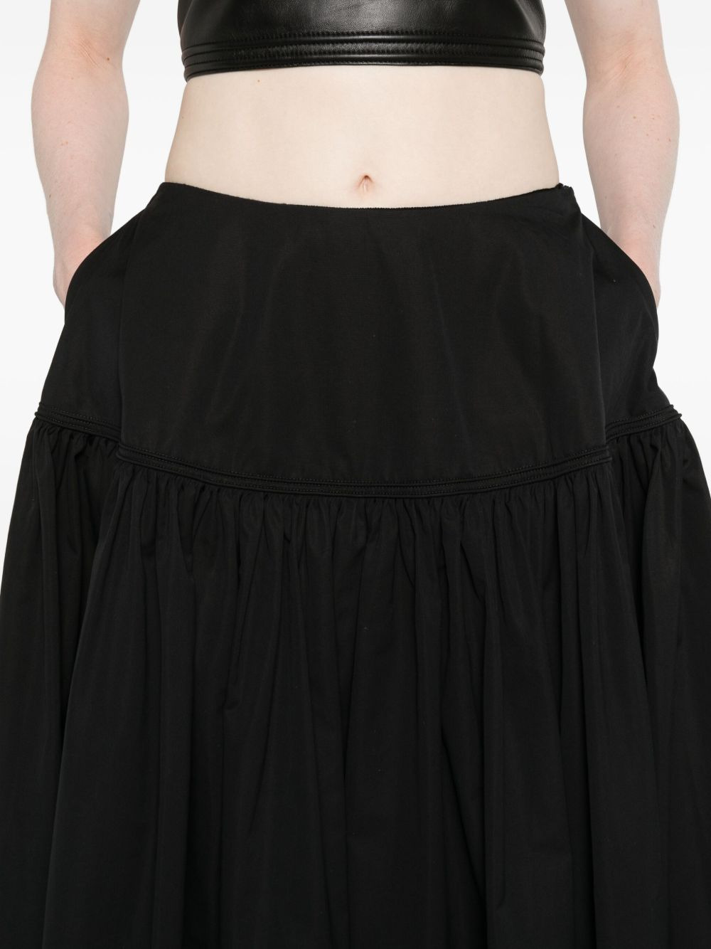 full cotton-poplin skirt - 5