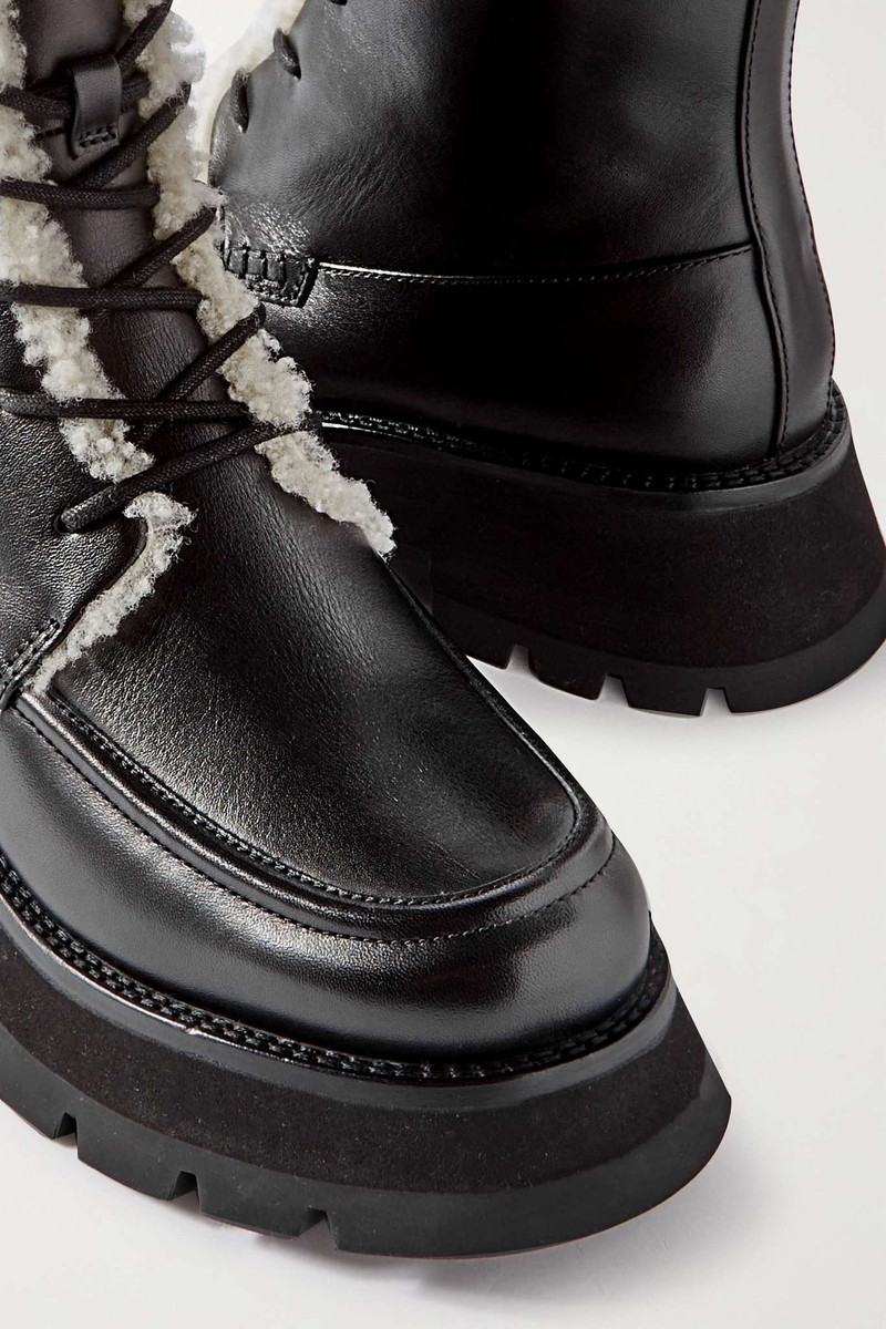 Kate shearling-lined leather combat boots 4