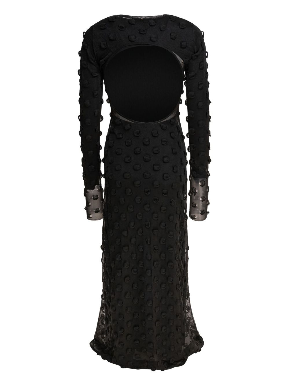 textured-knit open-back dress - 2