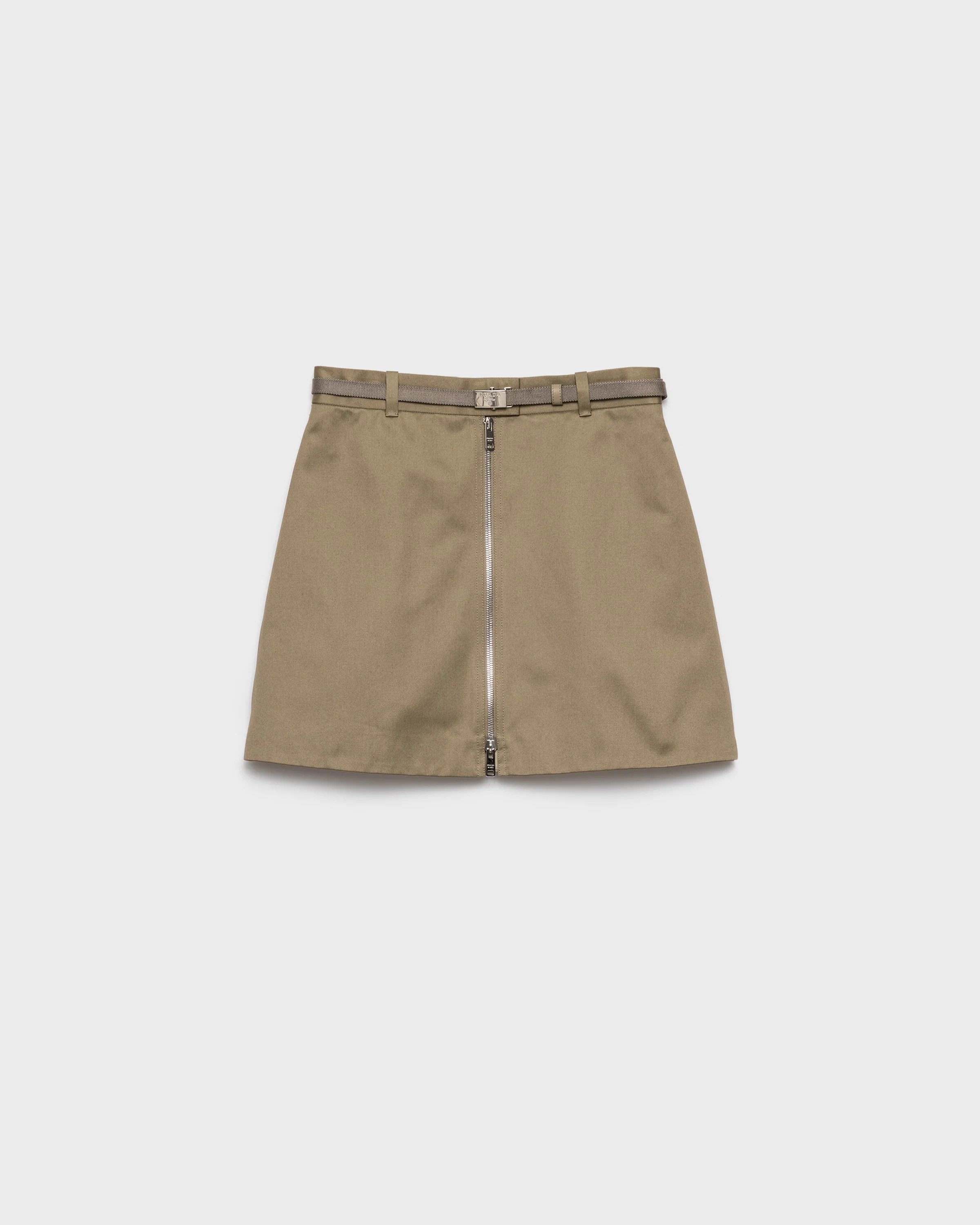 Chino miniskirt with zipper - 1