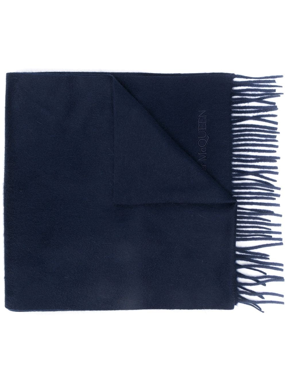 embroidered logo scarf - 1