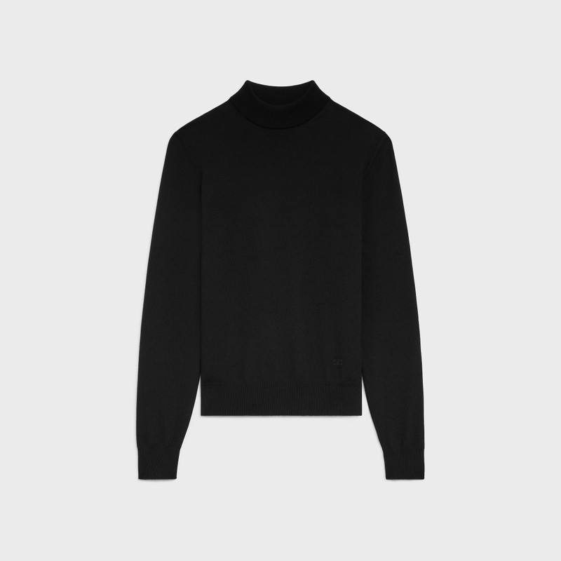 triomphe high collar sweater in wool 1