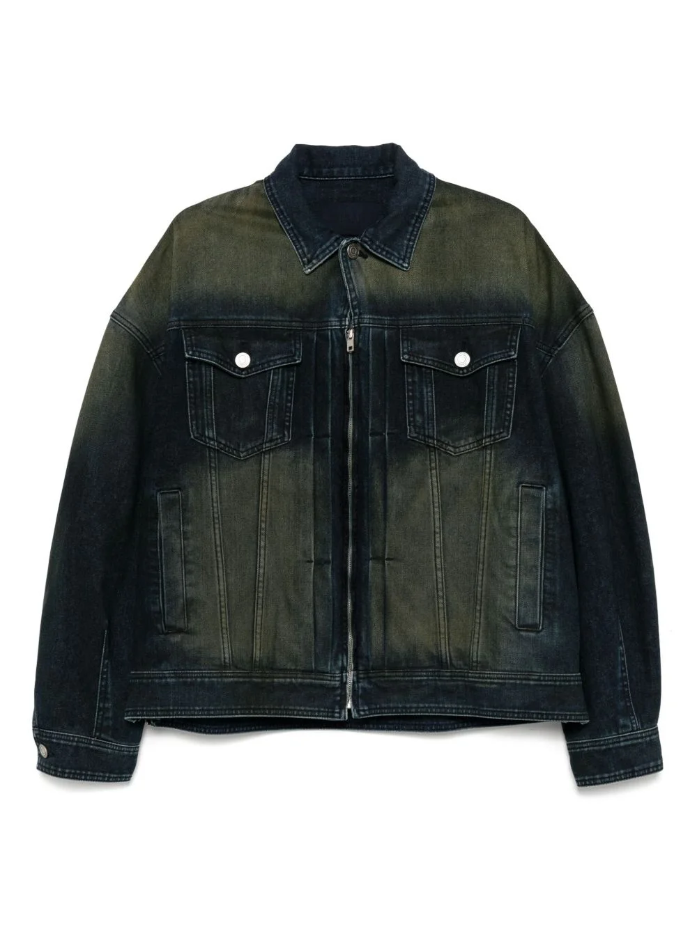 denim zipped jacket - 1