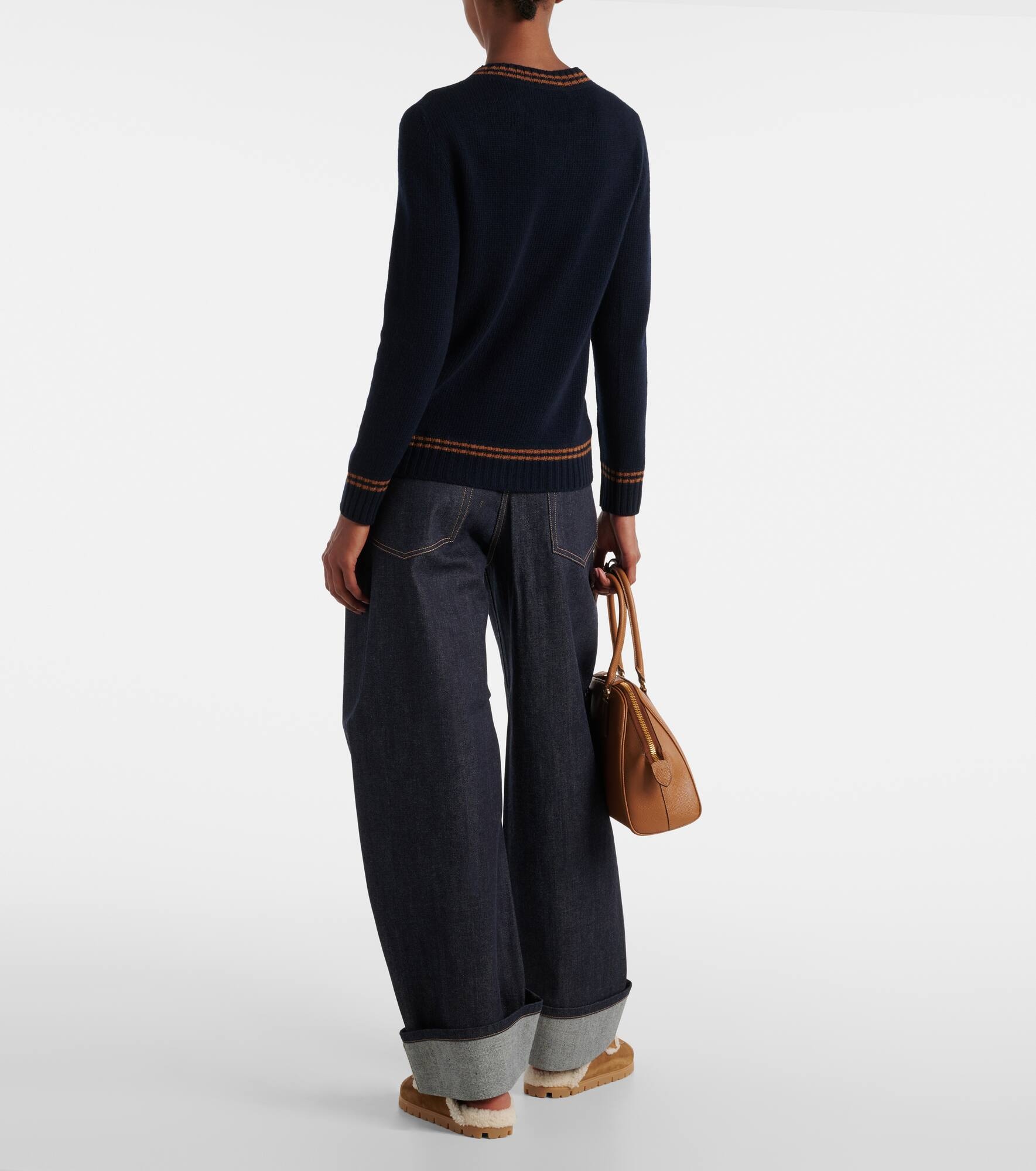 Logo wool and cashmere sweater - 3