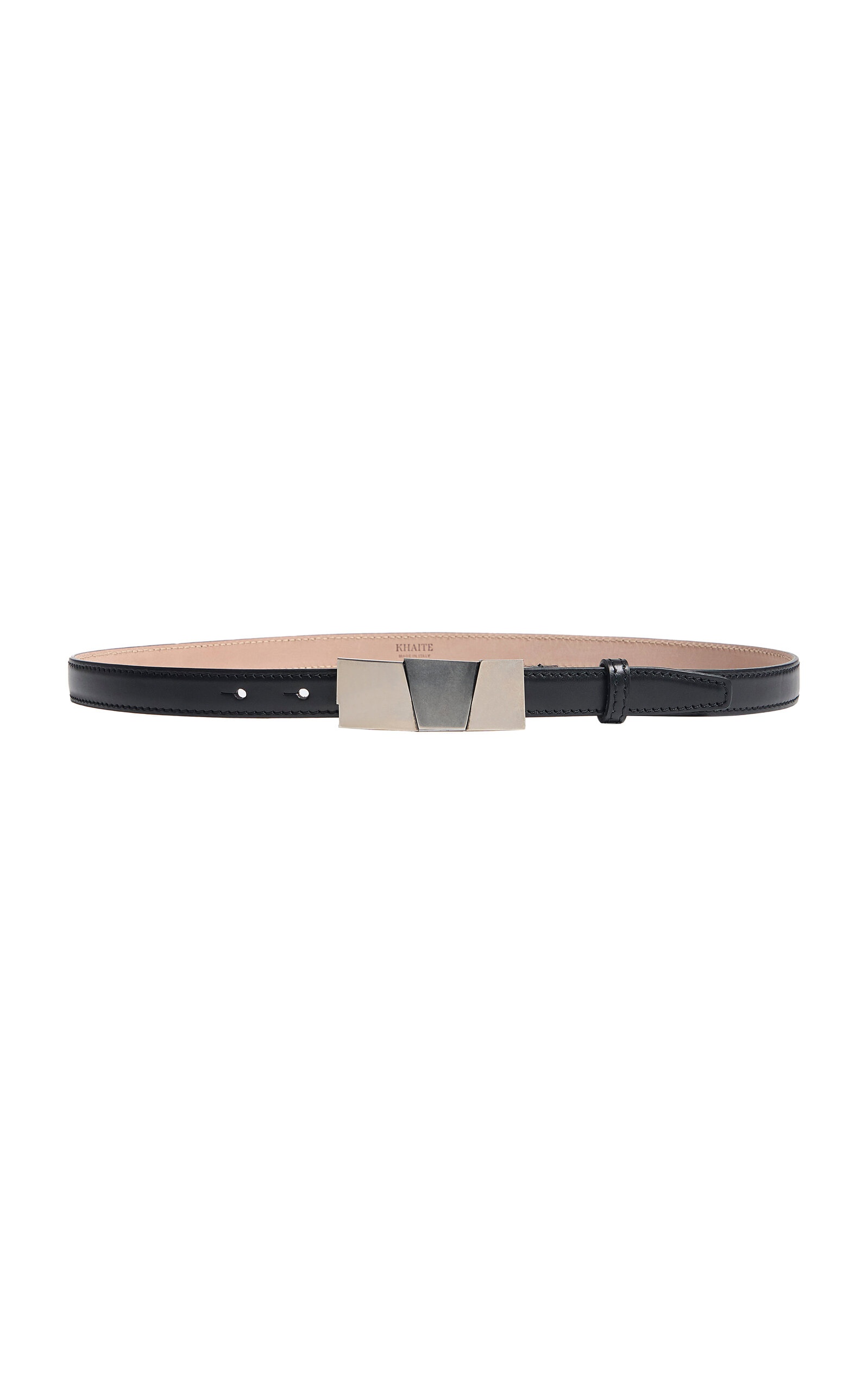 Axel Antique Silver Leather Belt silver - 1